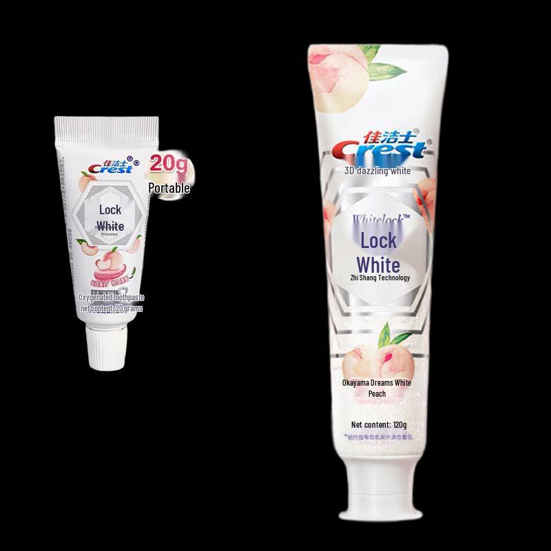 Crest Dual-Color Lock White Peach Toothpaste