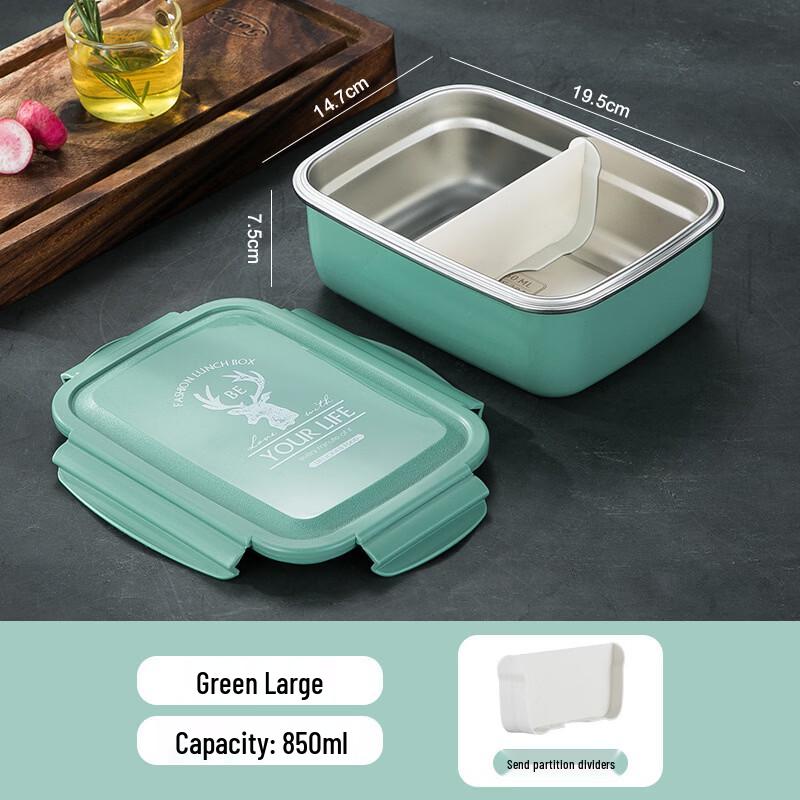 ZISIZ 304 Stainless Steel Sealed Bento Lunch Box