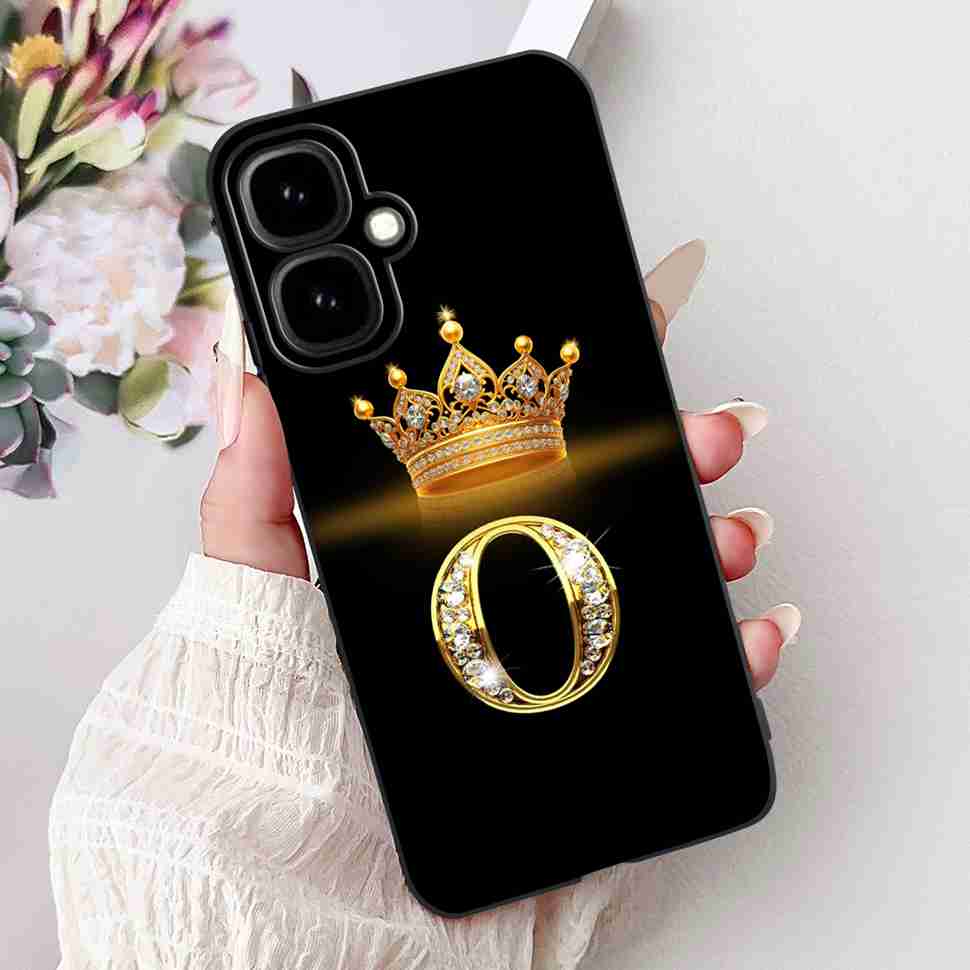 For Infinix Smart 10 4G 6.67" 2025 Case Popular Letter A-Z Crown Soft Silicone TPU Cover For Infinix Smart10 smart10 Phone Cases