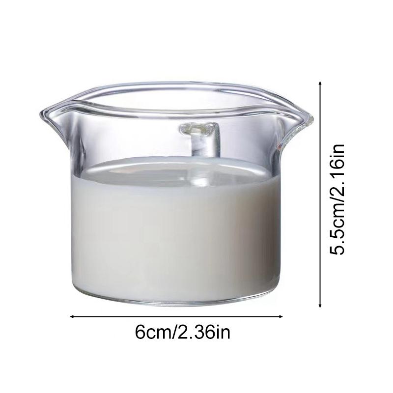 Double Mouth Coffee Mug Double-spout Transparent Handle Glasses