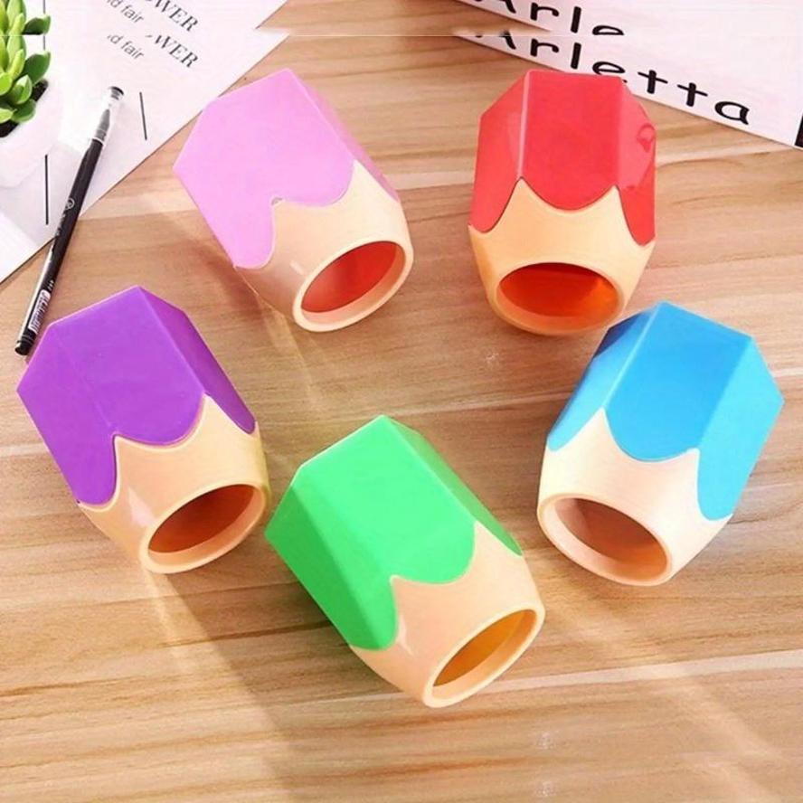 Cute Contrast Color Pen Holder Large Capacity Desktop Storage Box Plastic Organizer For Office Study Stationery