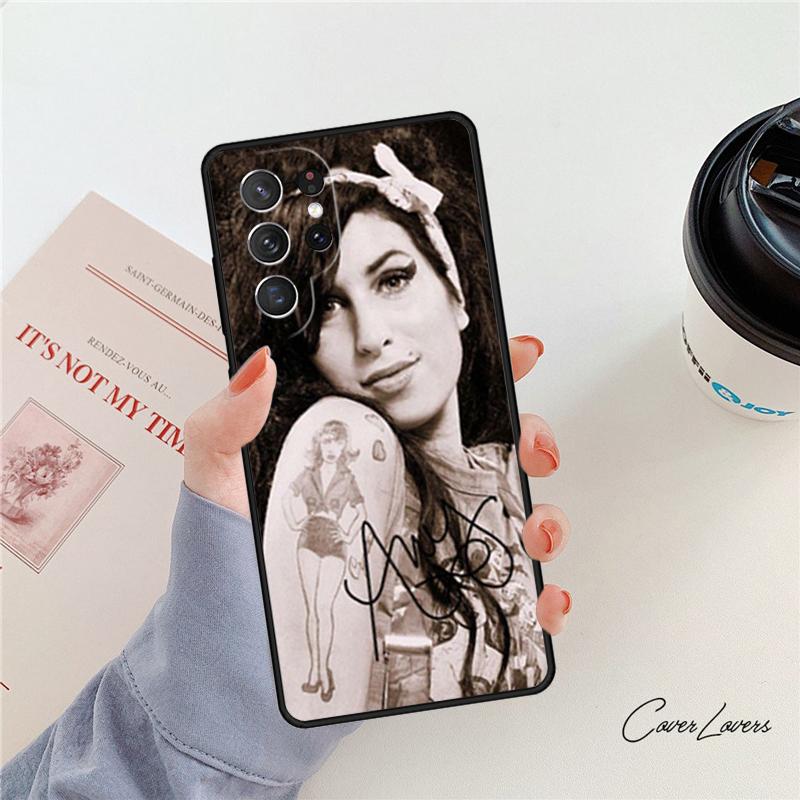 Amy Winehouse Legardary Singer phone case For Samsung Galaxy S24 S25 S23 S22 Ultra Note 10 20 Plus S20 S21 FE Cover