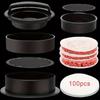 2 Pcs/Set Non-Stick Burger Press Mold with 100 oilpaper,Perfect for BBQ,Beef and Small Burger Presses,Restaurant Kitchen Gadgets