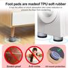4 stk Vaskemaskin Antivibrasjonsputer Løftende gummiføtter Anti-slip Mute Møbel Leveler Universaldempere Fast base