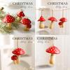 Christmas Mushroom Hanging Decorations Resin Farmhouse Style Holiday Ornaments For Celebration