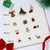 3pcs/set Christmas Tree Elk Snowman Alloy Brooch Fashionable Christmas Corsage Jewelry Accessory Party Festival Gift
