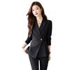 Women's High-End Business Formal Wear: Long Sleeve Suit Set for Spring/Autumn