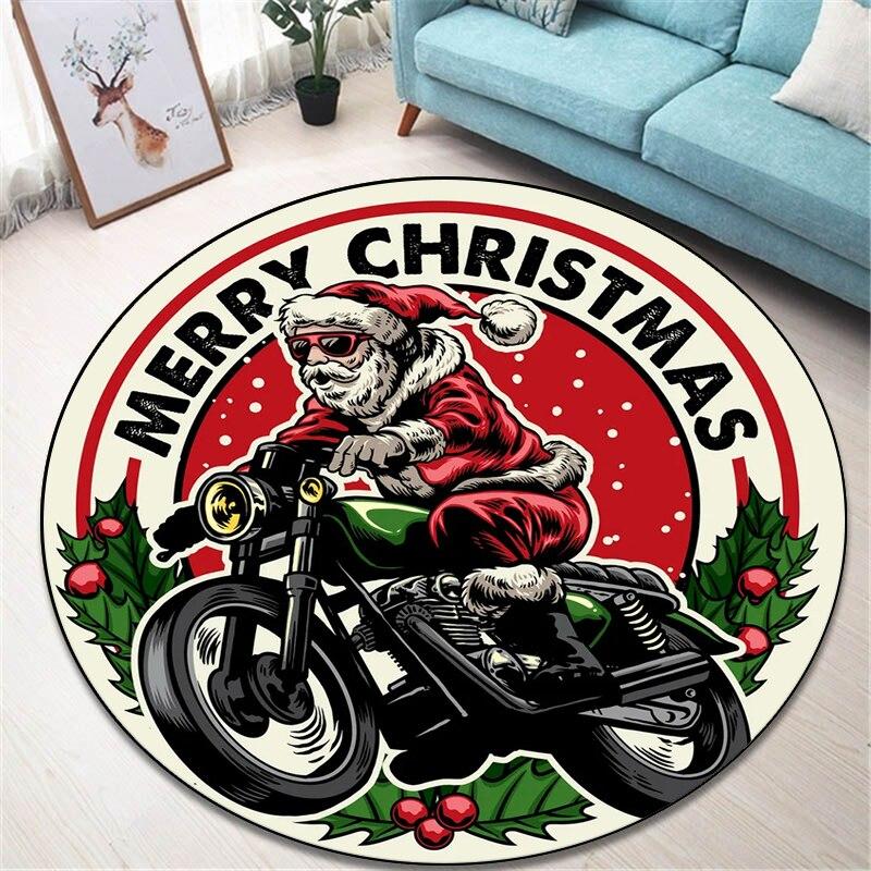 2022 neue Weihnachten Runde Bereich Teppich Boden Matte Wohnzimmer Teppich Polyester Teppich E-sport Stuhl Rund Matte Dropship kind Geschenk