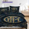 Biancheria da letto con stemma Inter Milan su sfondo blu (1 * copripiumino + 2 * federa, senza nucleo) Copripiumino e federa regalo di Natale compleanno