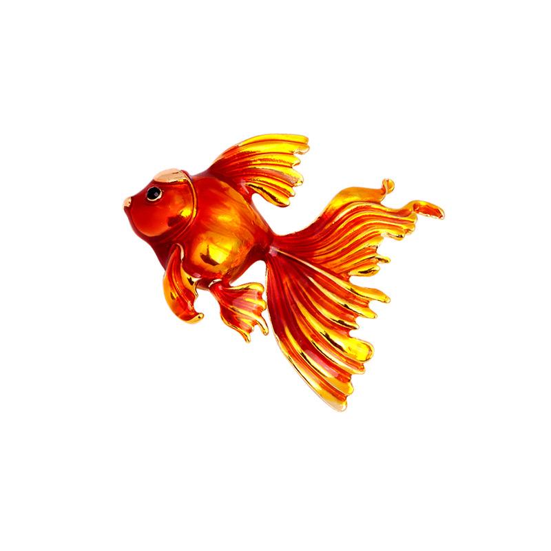 Oil Dripping Goldfish Temperament Koi Accessory Brooch