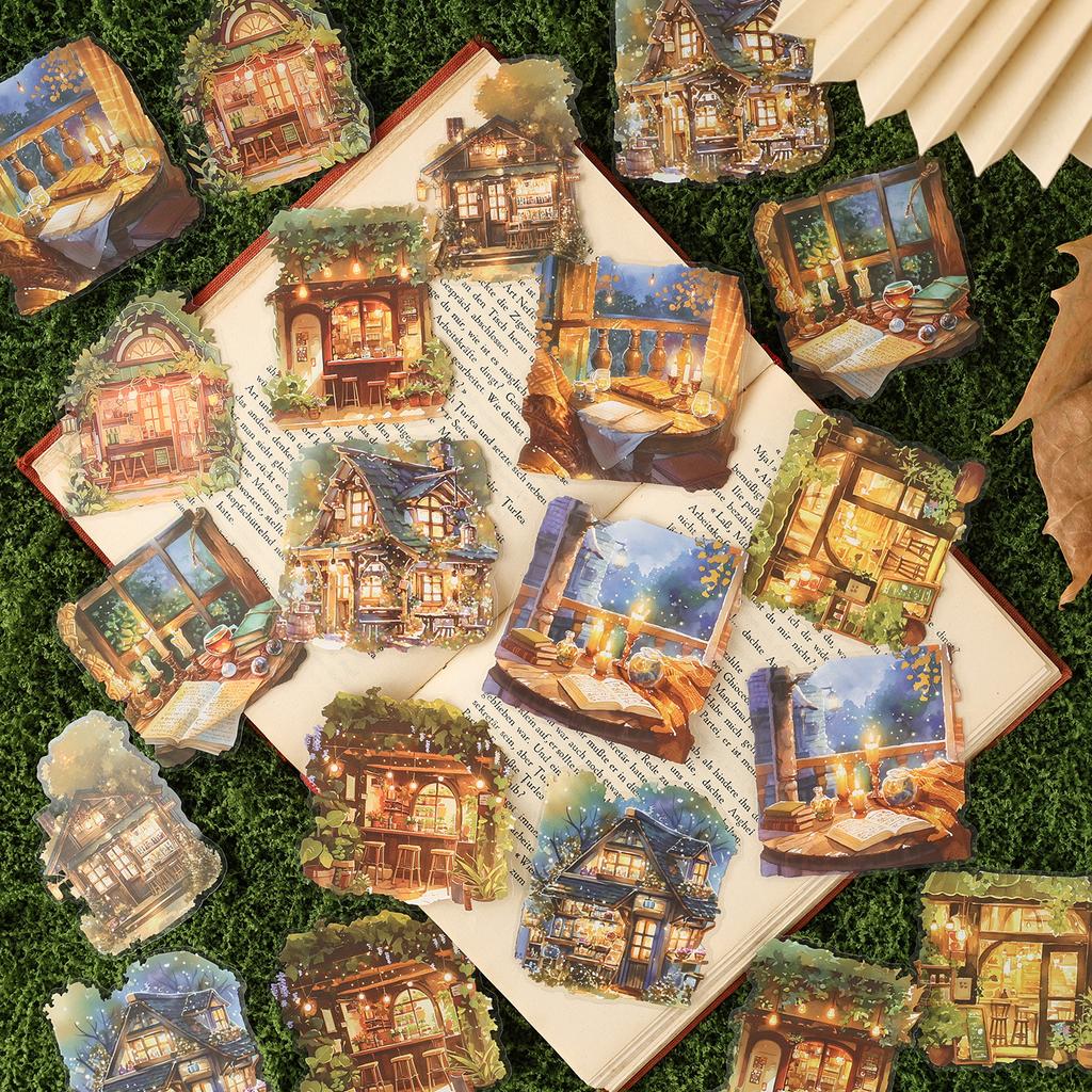 20pcs Magical Journey Series Kawaii Ins PET Stationery Stickers DIY Diary Scrapbook Deco Creative Handbook Aesthetic Supplies