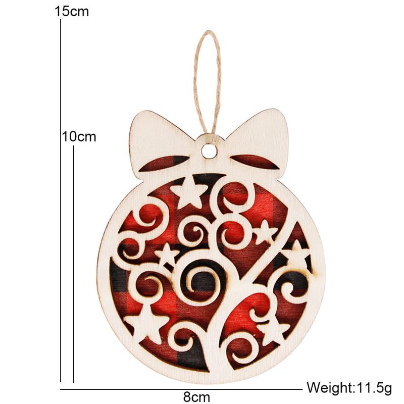 Door Hanging Wear-resistant Lightfast Holiday Decorations Christmas Decoration Pendant Wooden Clear Christmas Decoration Durable