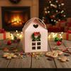 Christmas Cottage Gift Box Paper Treat Boxes with Handle Christmas Party Favor Box for Xmas Holiday Party Treat Goodie Packaging