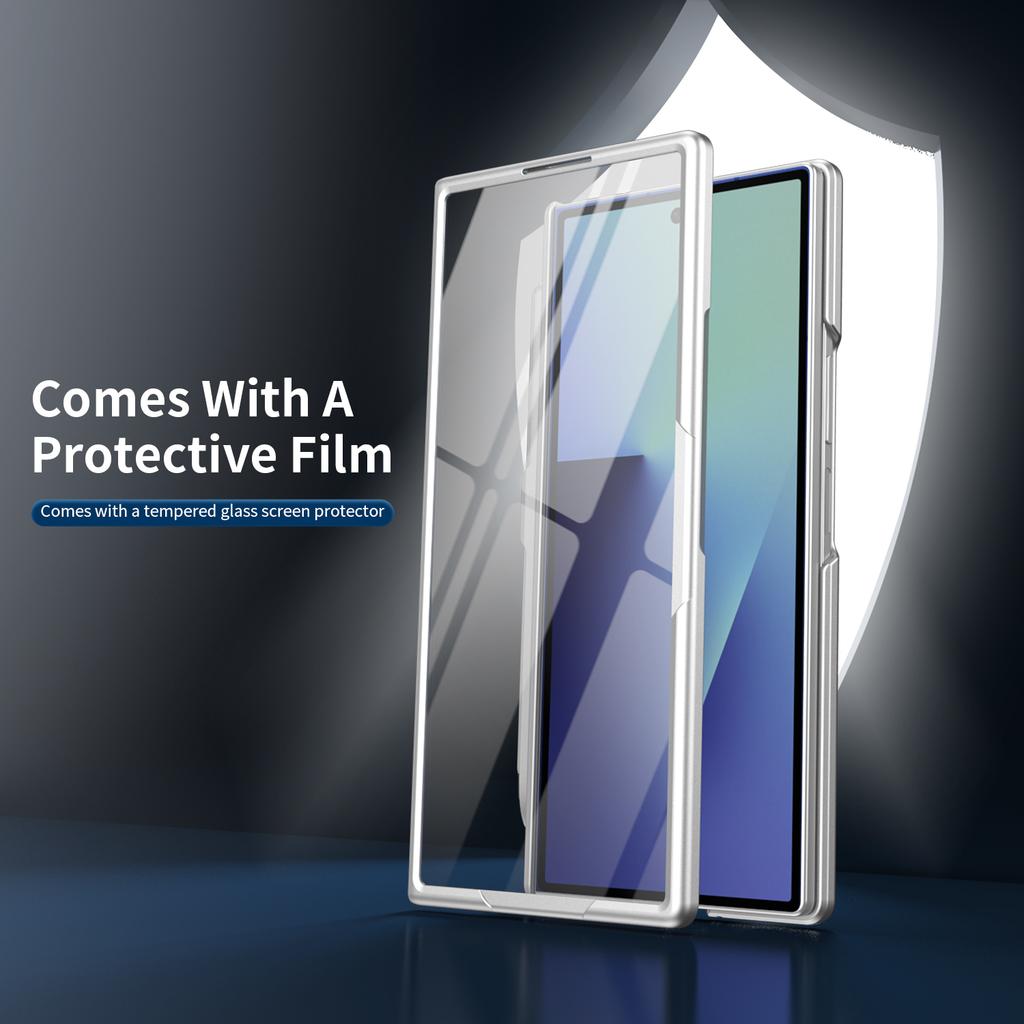 360 Rotating Magnetic Stand Hinge Protect Case for Samsung Galaxy Z Fold 8 7 6 5 4 3 Pen & Tempered Glass Screen Charging Cover
