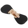 Black PU Leather Alloy Sewing Toggle Button for Bag Closure