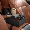 Car Armrest Storage Box Multi-Functional Tissue Box Console   Leather Interior Cup Holder for Car Truck SUV