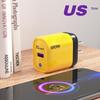 120W Cross-Border USB Fast Charger - European, American, UK Standard, Amber Yellow