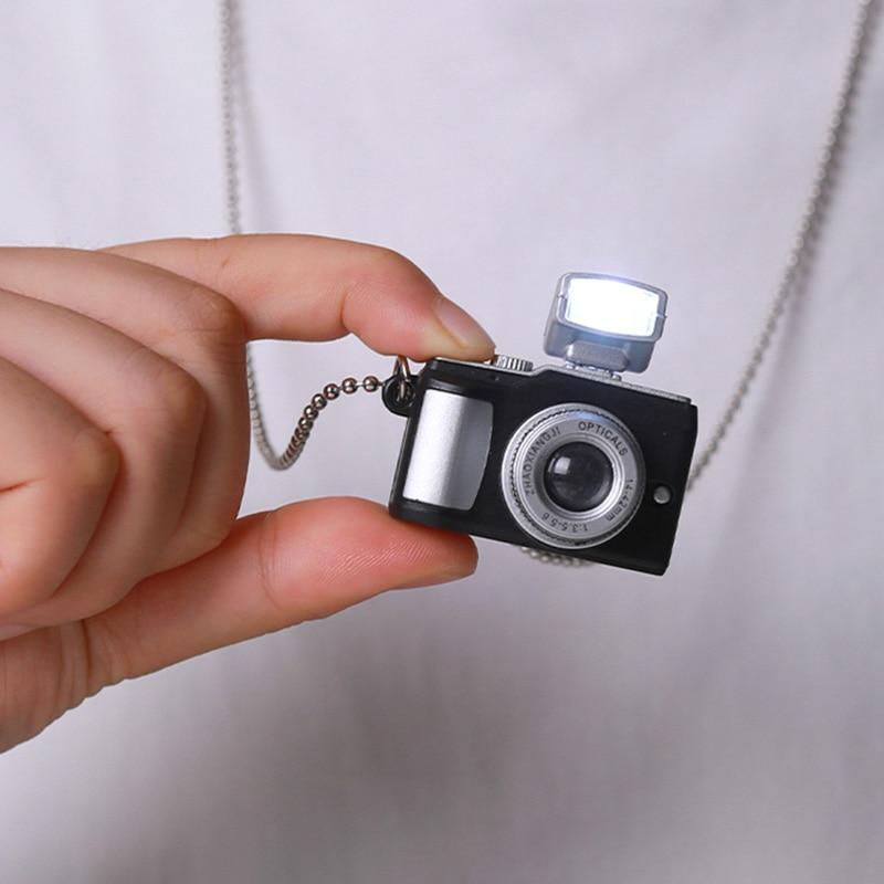 Vintage Camera Pendant Necklace Punk Jewelry for Women Man Light Glowing Chains Jewelry Accessory