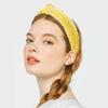 Yellow Glitter Knotted Headband Summer Knot Hair Bands Fashion Sequin Hair Hoop Women Girls Hair Accessories for Summer Theme Birthday Wedding Party