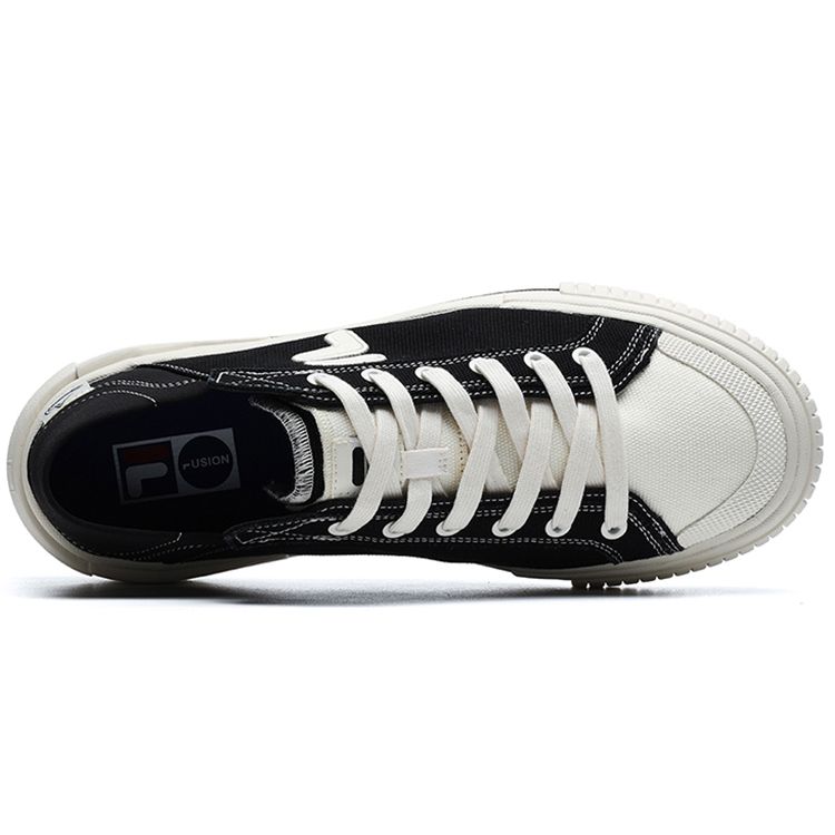 Fila Fusion Wallride DX Casual Durable Lightweight Low-Top Canvas Shoes Men Sneaker Black White T12M228203FBA