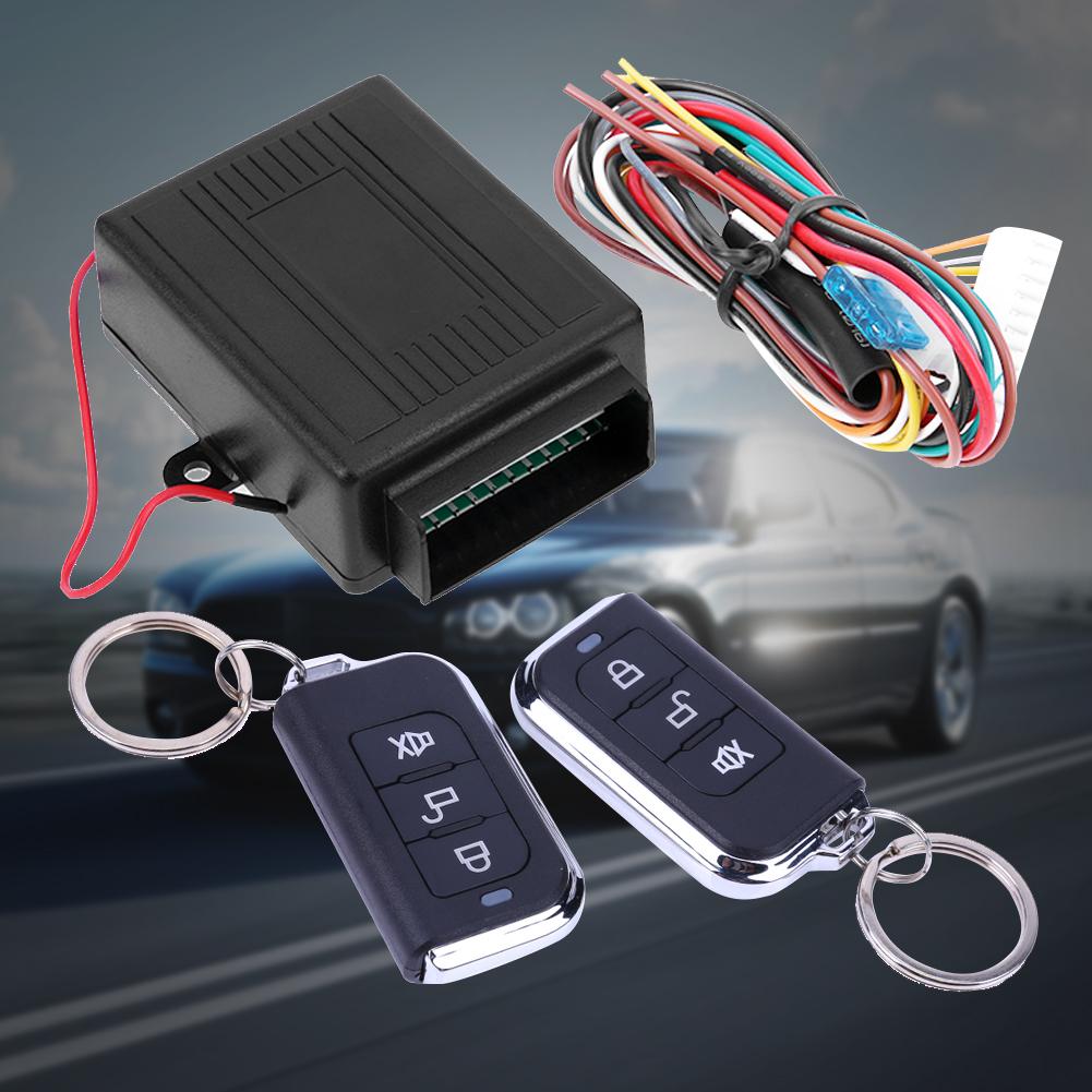 Central Door Lock Keyless Locking Kit Universal Remote Central Locking Kit Opening Trunk Windows Auto Accessories