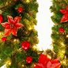 Door Wreath 2.7m Festive Adjustable Realistic Decoration Christmas Artificial Winter Wreaths For Indoor Outdoor Wall Railing