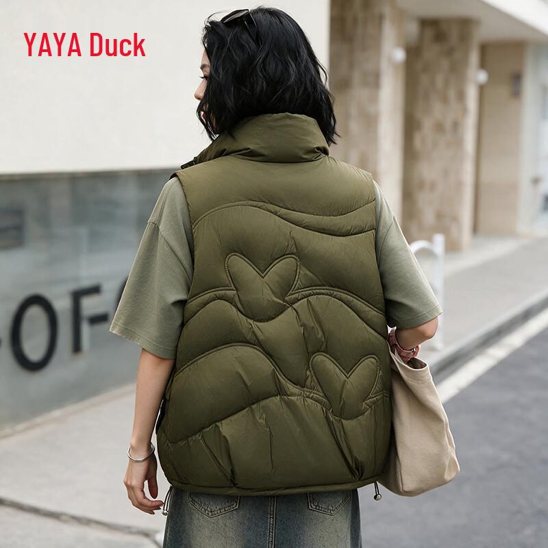 YAYA Women's Sleeveless Down Vest with Adjustable Drawstring Hem