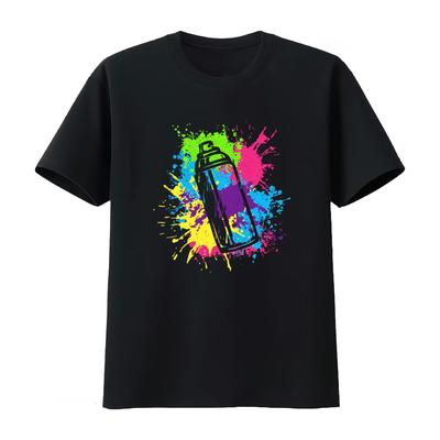 Fat Cap Graffiti Spray Paint Cans Street Art Artist T Shirt Colorful Design for Urban Style Comfortable 2026 Summer T Shirt
