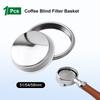 Coffee Blind Filter Bowl 51/54/58mm Stainless Steel Non Pressurized Filter Cup For Backwashing In Semi Automatic Coffee Machine