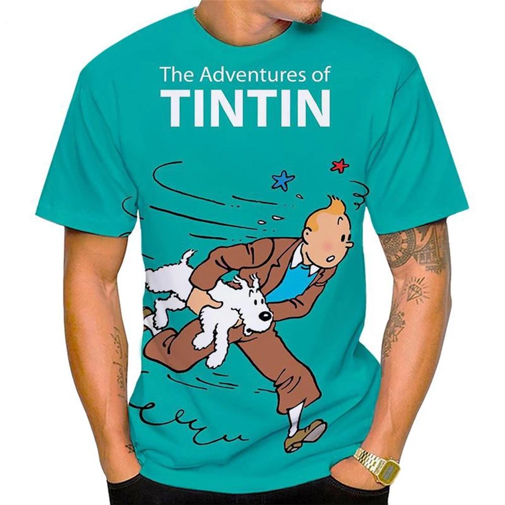 Tendencia de Moda de Verano Estilo Harajuku Camiseta de Dibujos Animados Impresa en 3D Camiseta con Estampado Lindo Camiseta Casual Cómoda de Manga Corta