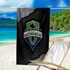 Sea-ttle Fc Logo Printed Beach Towel, Super Soft Microfiber, Perfect Gift Birthday, for Pool, Beach, Travel, for family and friends