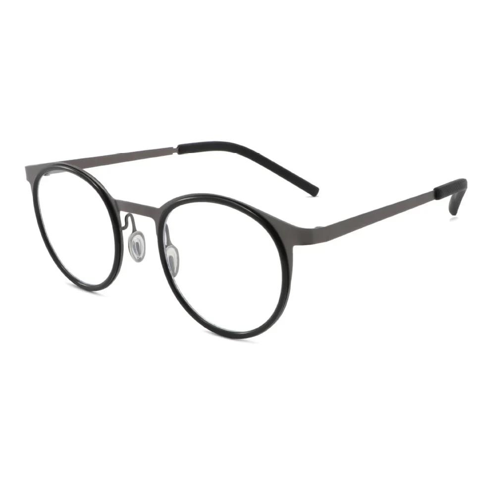 Retro High-Definition Metal Round Frame Women'S Reading Glasses Ultra Light Neutral High-Quality Anti Blue Light Glasses