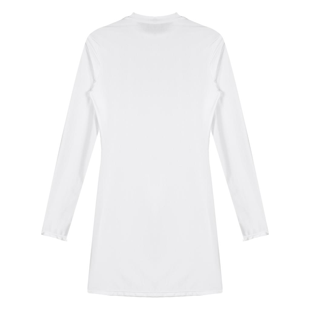 Damska damska błyszcząca obcisła sukienka z długim rękawem Modne sukienki mini Mock Neck Dress Rave Party Clubwear