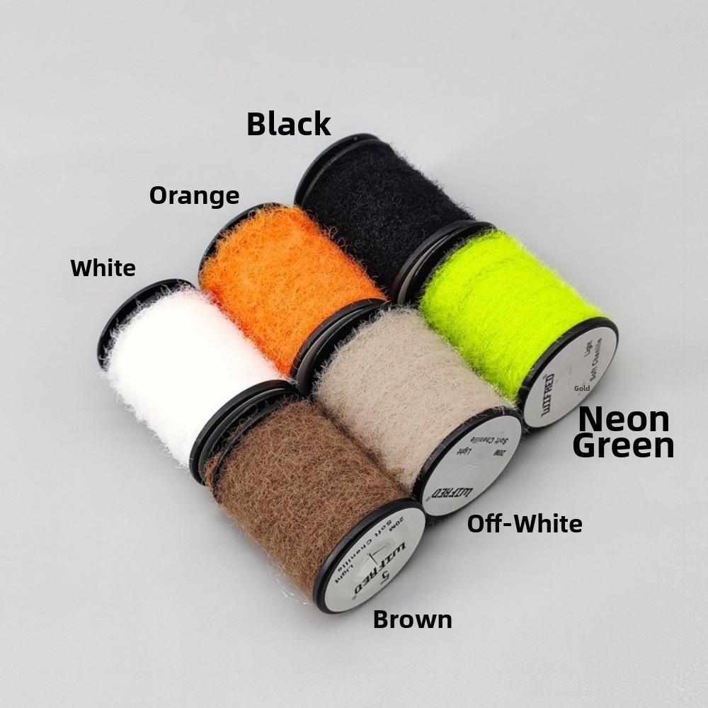 20m Spool Fly Tying Material Natural Curved Dubbing Biomimetic Body Line Chenille Fly Tying Material Body Line