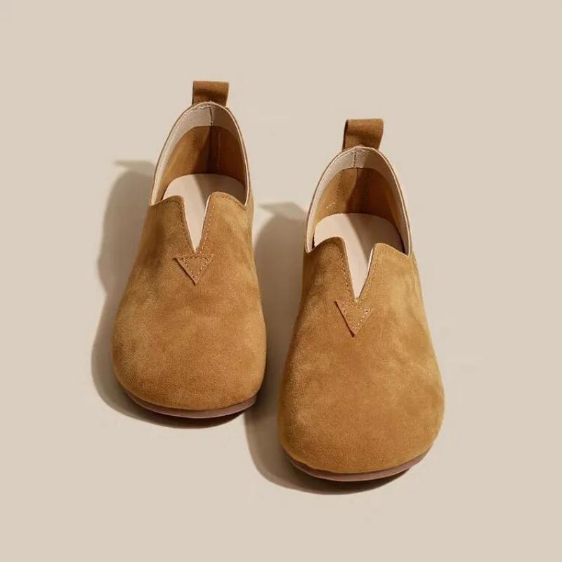 Fashion Women's Flat Shoes Slip-on Round Toe Low Heel Elegant High Quality Fashion Quick Delivery Wholesale Sale Lastest Ladies Footwear