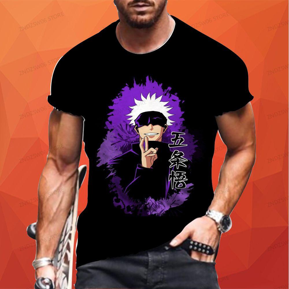 Ninja 2024 New Naruto Men's T-shirt Fashion Cool Anime Hip Hop Sasuke Oversized Y2k Quick Drying Tops Kakashi Summer