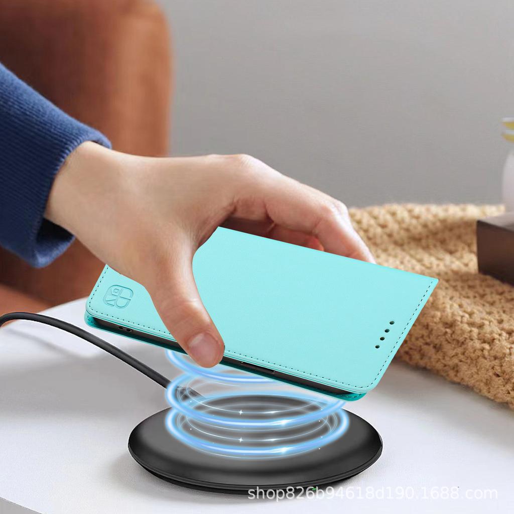 Suitable for Samsung S25/24 phone case, RFID anti-theft, card slot, strong magnetic attraction, flip cover leather case