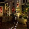 LED Santa Climbing Ladder String Lights - Indoor/Outdoor Holiday Decor