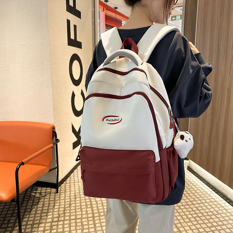 Schoolbag1011 new Korean version schoolbag college style large capacity schoolbag niche student backpack lightweight waterproof backpack