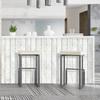 Ivory White Retro Imitation Wood Vertical Pattern Self-adhesive Wood Wallpaper Detachable Vinyl Suitable for Home Decoration