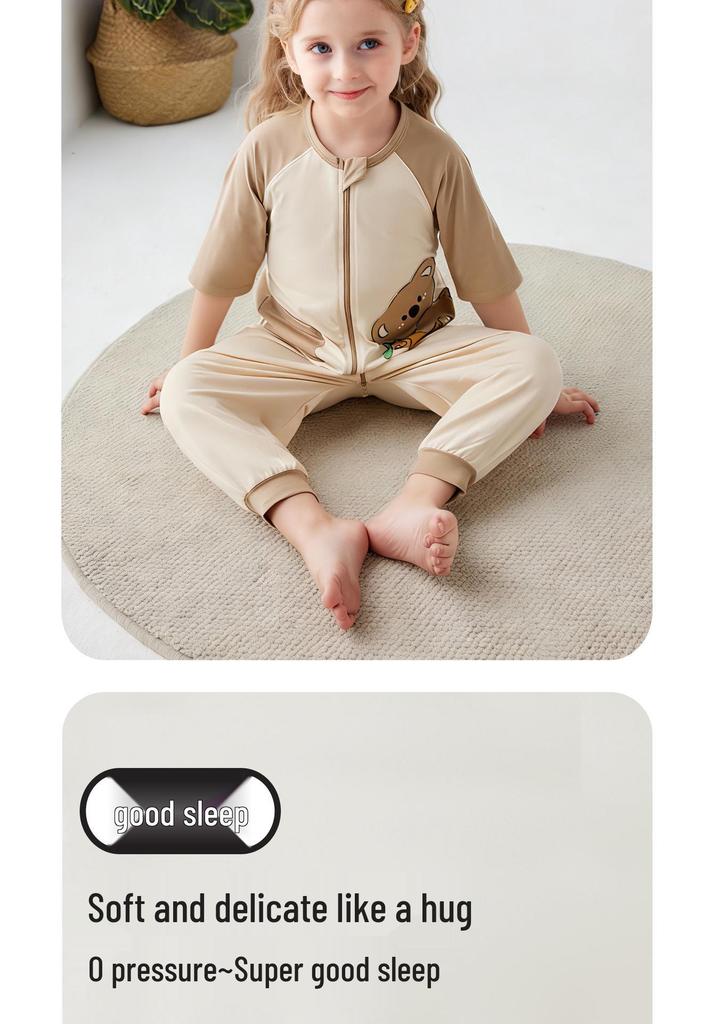 Kids' Cartoon Pajama Jumpsuit - Long-Sleeve Cloud Cotton Sleep Sack for Boys and Girls