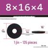 Thickened Black Flat Washer: Enhanced Round Metal Spacer for Home Use