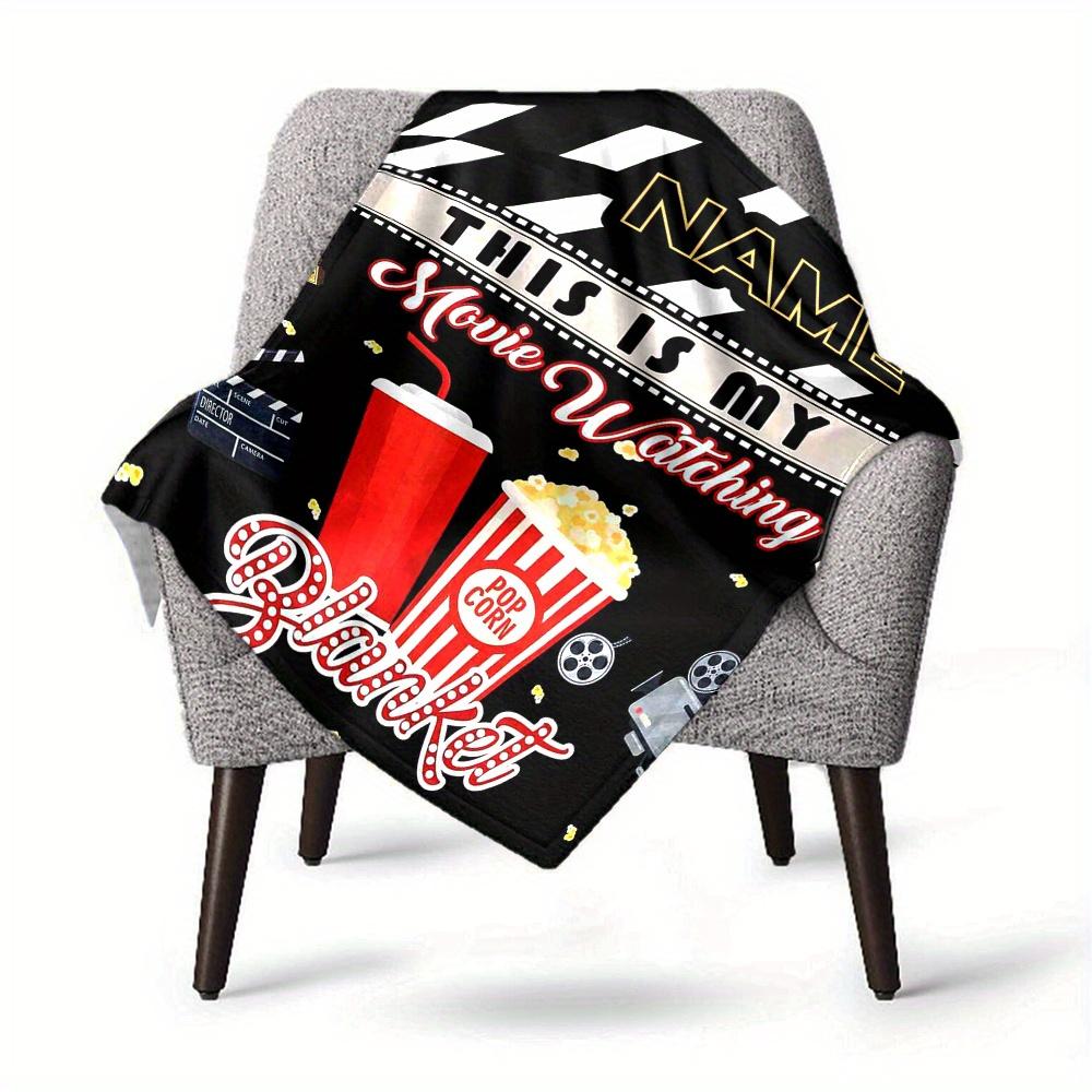 Movie Watching Theme Home Blankets Comfortable Soft Lightweight Multipurpose Blanket For Picnics Sofas Offices Beds Living Rooms Perfect Gift For