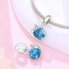 Copper Cute Blue Snail Pendants Bracelet Charms Fit Women Jewelry Party Beads Diy Exquisite Gifts Accessories