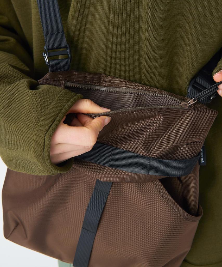 Snow Peak Recycled Cordura Shoulder Bag Black SB-26SU015, Men's/Women's,