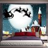 Christmas Elk Home Decoration Tapestry Background Cloth Hippie Fantasy Scene Bohemian Room Wall Decoration Tapestry