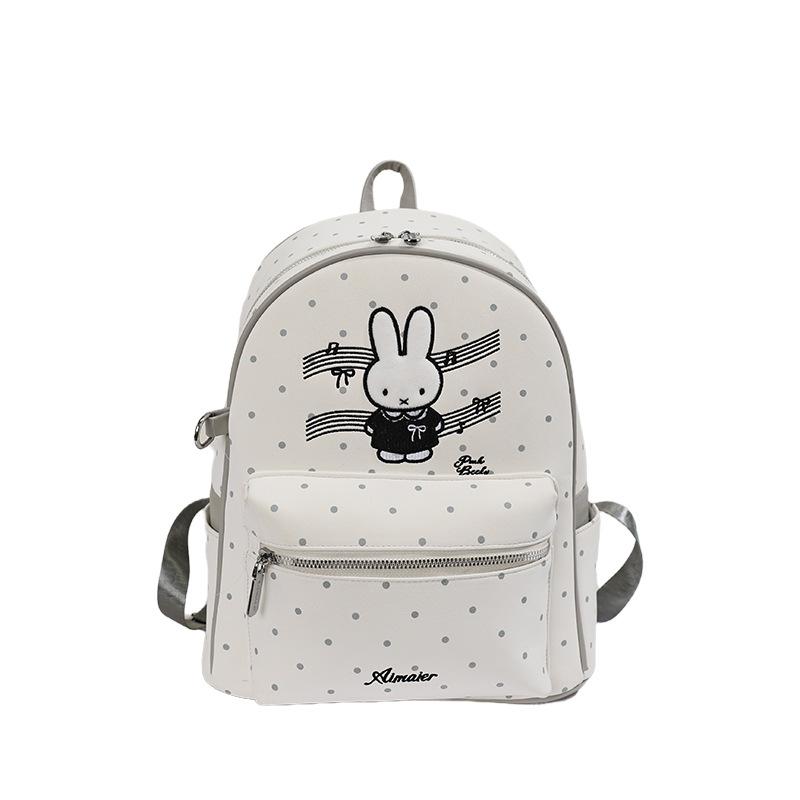 Schoolbag Source Manufacturer New Cute Rabbit Gypsy Backpack Large Capacity Backpack Simple Versatile Polka Dot Schoolbag