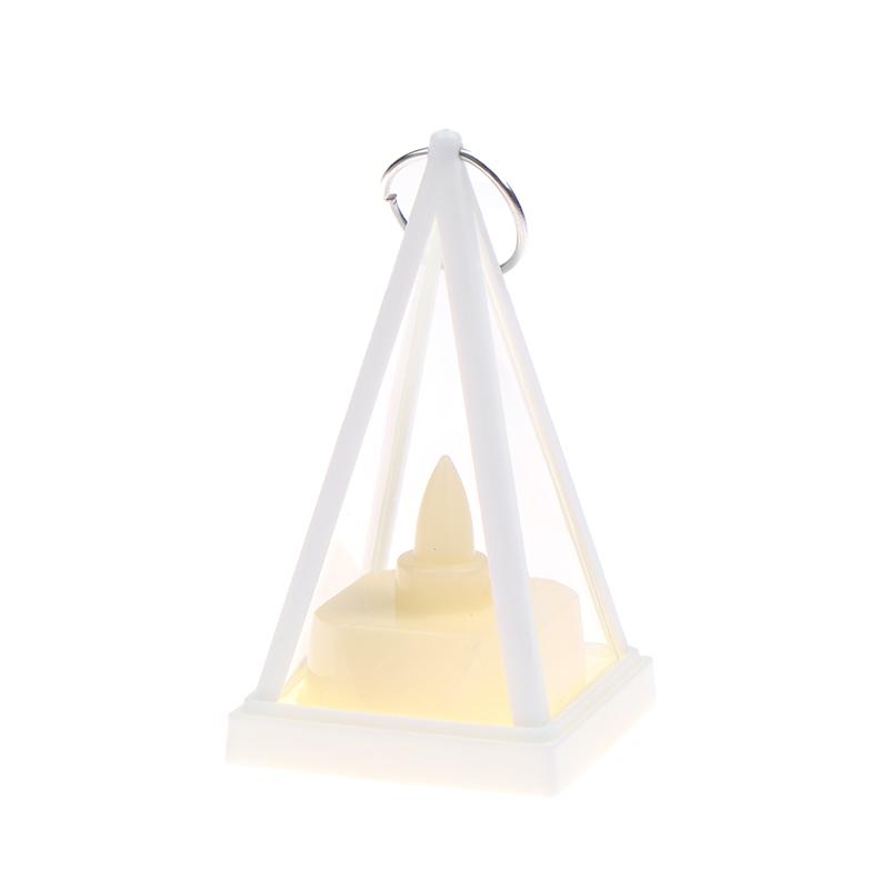 9Cm Mini Led European Triangle Light Simulation Cande Light Dollhouse Miniature Night Lamp Home Model Decor Toy