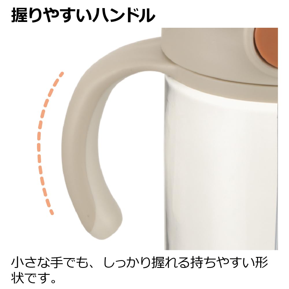Richell Leak-Proof, Easy-to-Wash Straw Mug, Green, 320ml, for babies 7 months and up. The straw is positioned towards the front, allowing for easy sip
