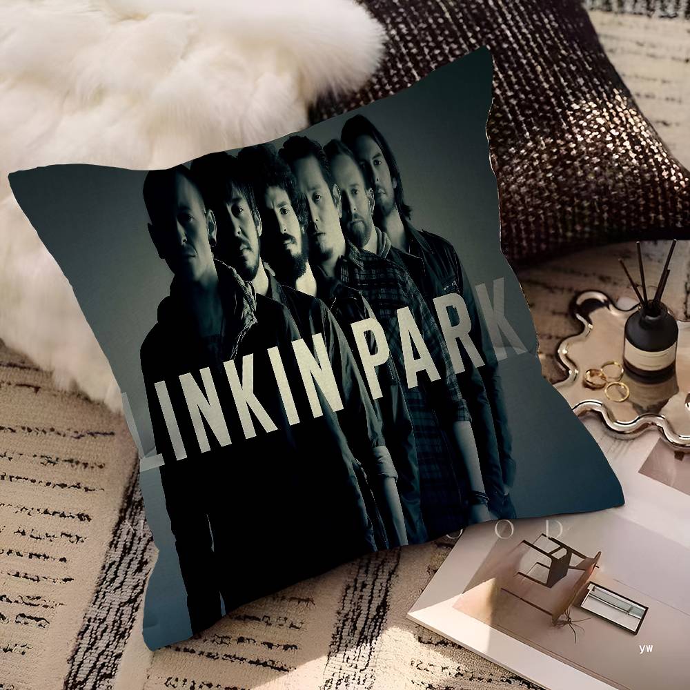 L-Linkin Hot Band Park Cushion Cover Pillowcase Upholstery Sofa Throw Pillow Home Decor Pillowcas